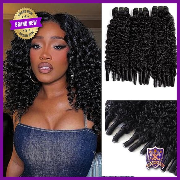 Burmese Curly Human Hair Extensions 16-20 Inch 3 Bundles Water Wave main image 6